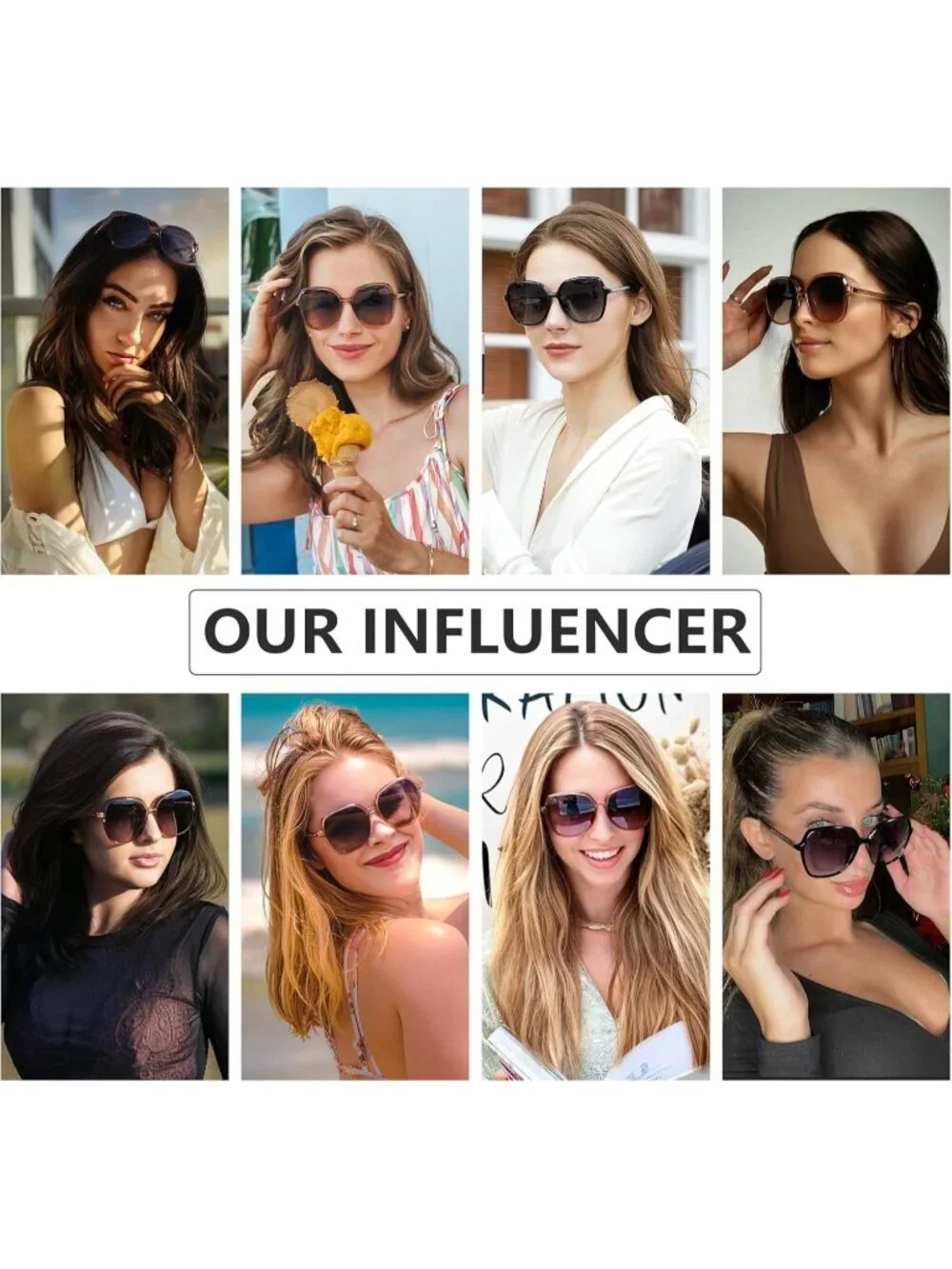 Women's Polarized Oversized Square Sun Glasses Shades UV400 Protection Burgundy